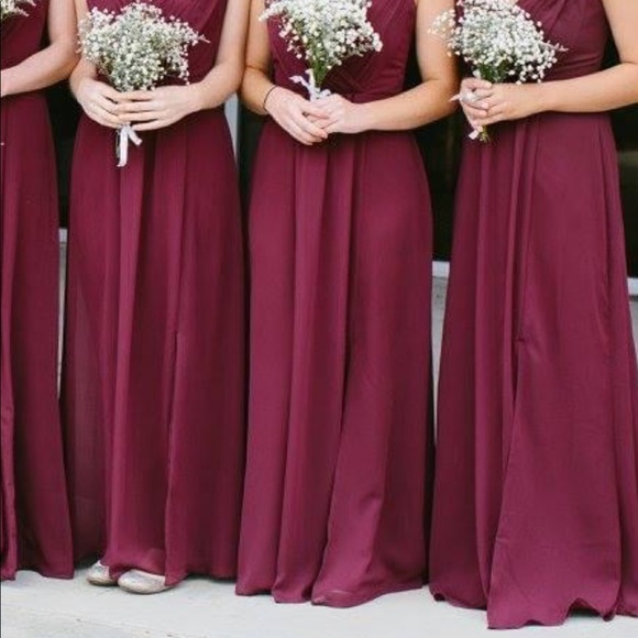 David’s Bridal Plum bridesmaid dress - Picture 3 of 5